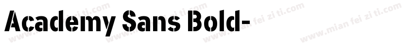 Academy Sans Bold字体转换